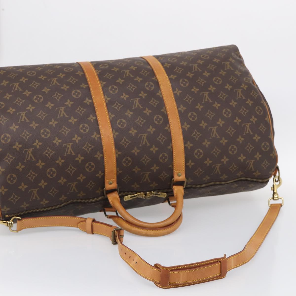 LOUIS VUITTON Monogram Keepall Bandouliere 60 Boston Bag M41412 LV Auth ep16395A
