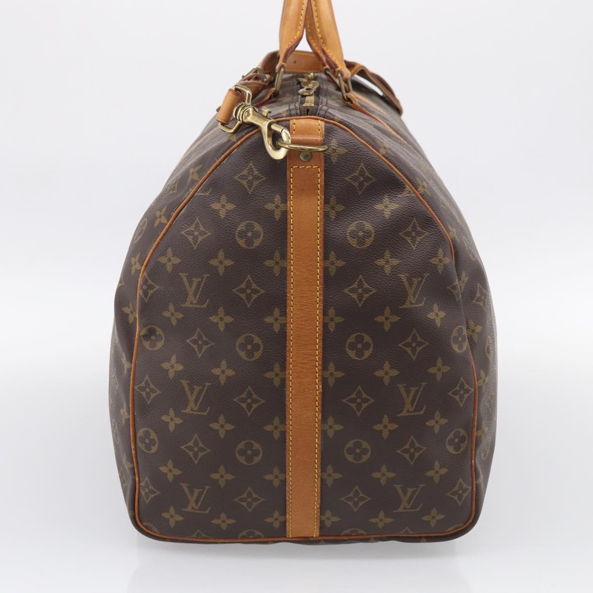 LOUIS VUITTON Monogram Keepall Bandouliere 60 Boston Bag M41412 LV Auth ep16395A