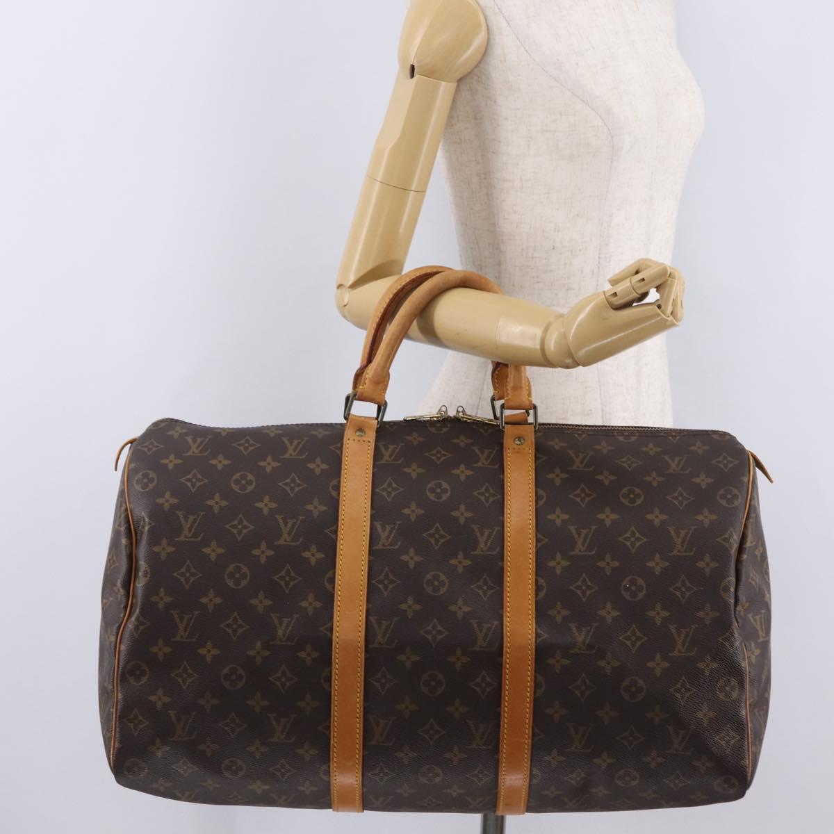 LOUIS VUITTON Monogram Keepall 50 Boston Bag M41426 LV Auth ep16396A