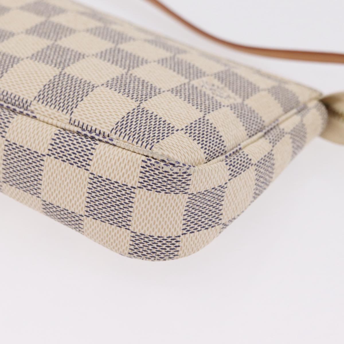 LOUIS VUITTON Damier Azur Pochette Accessoires Pouch N41207 LV Auth ep16405V