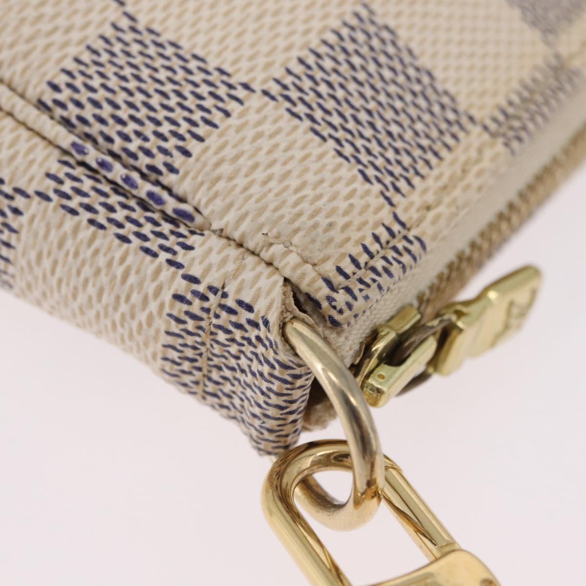 LOUIS VUITTON Damier Azur Pochette Accessoires Pouch N41207 LV Auth ep16405V