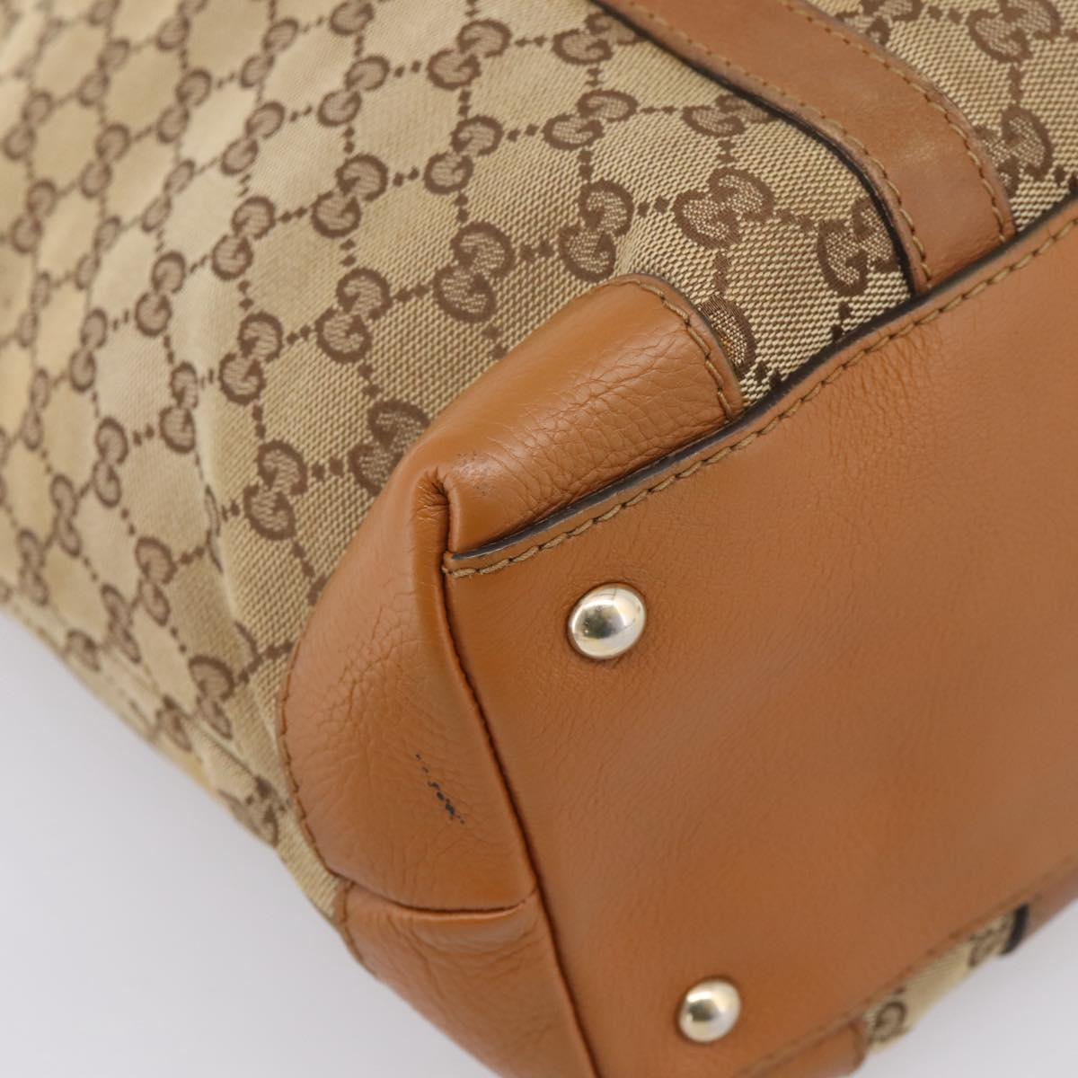 GUCCI GG Canvas Tote Bag Beige Gold 257031 Auth ep16406