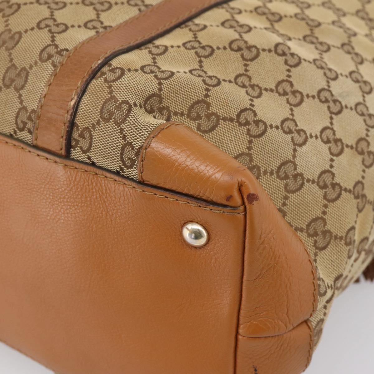 GUCCI GG Canvas Tote Bag Beige Gold 257031 Auth ep16406