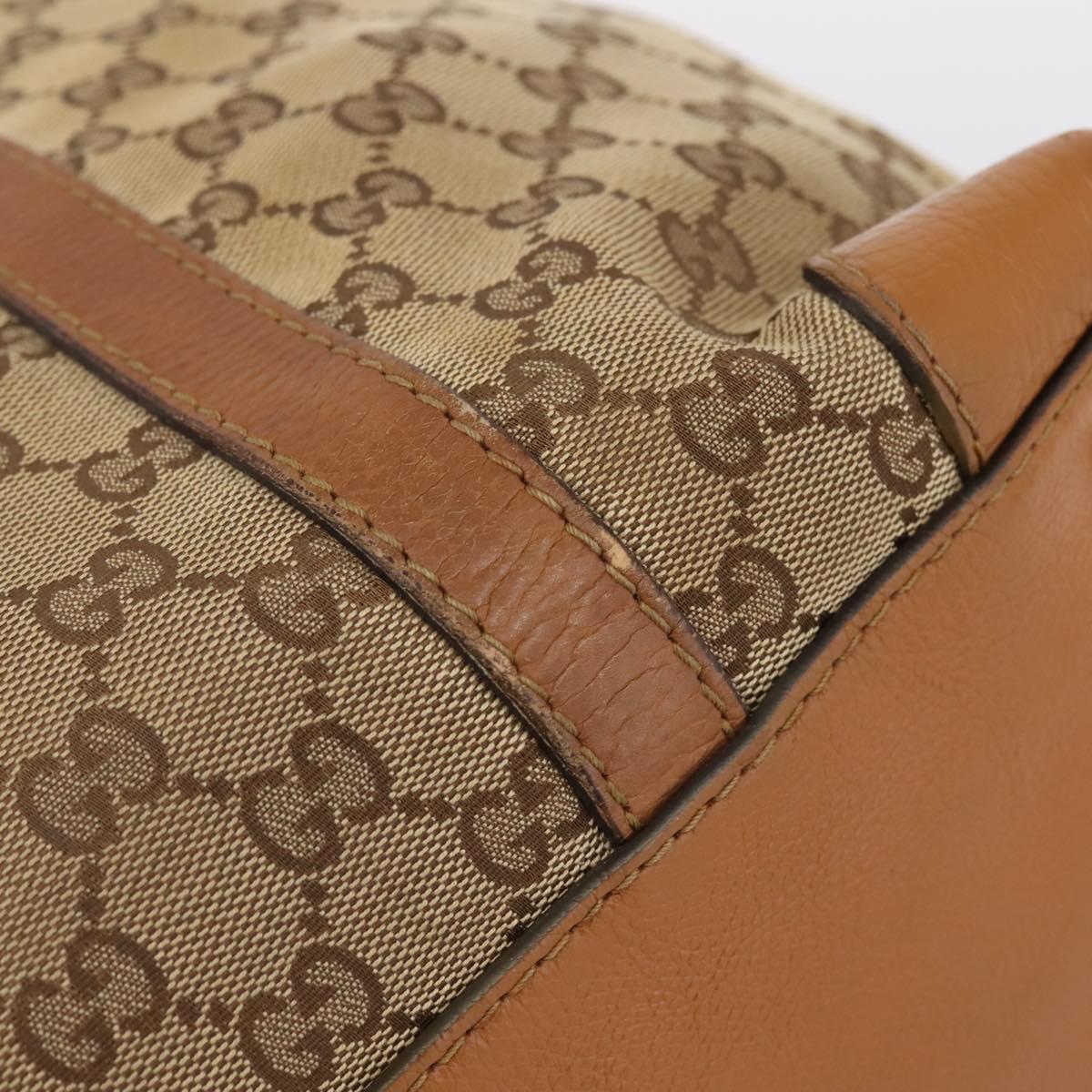 GUCCI GG Canvas Tote Bag Beige Gold 257031 Auth ep16406