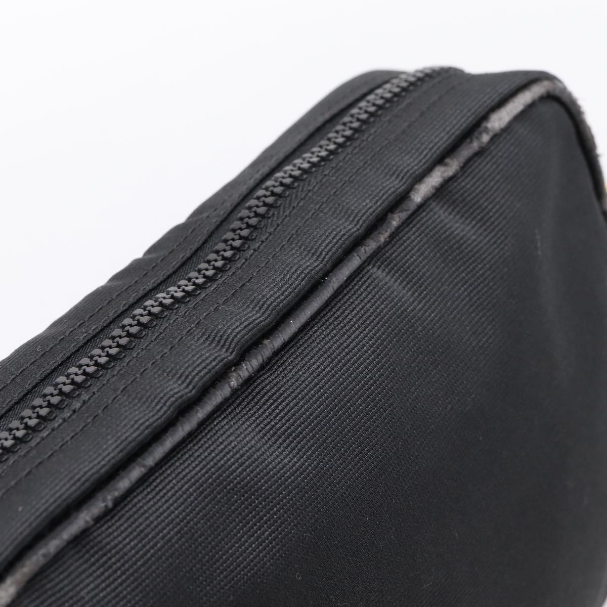 FENDI Shoulder Bag Canvas Black Gold Auth ep16408