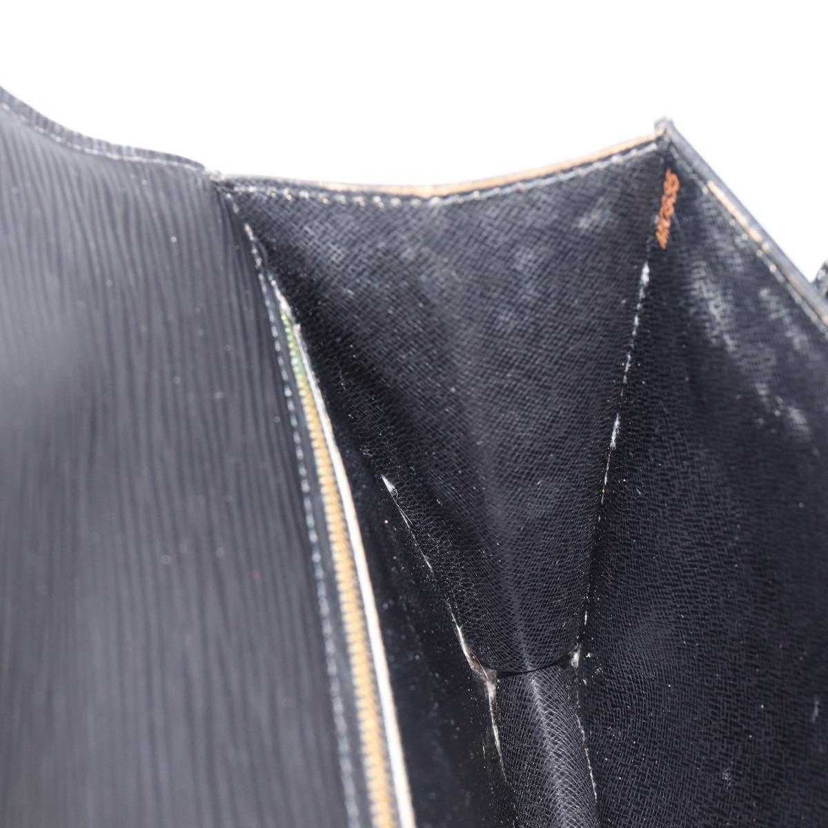 LOUIS VUITTON Epi Serie Dragonne Clutch Bag Black Noir M52612 LV Auth ep16412