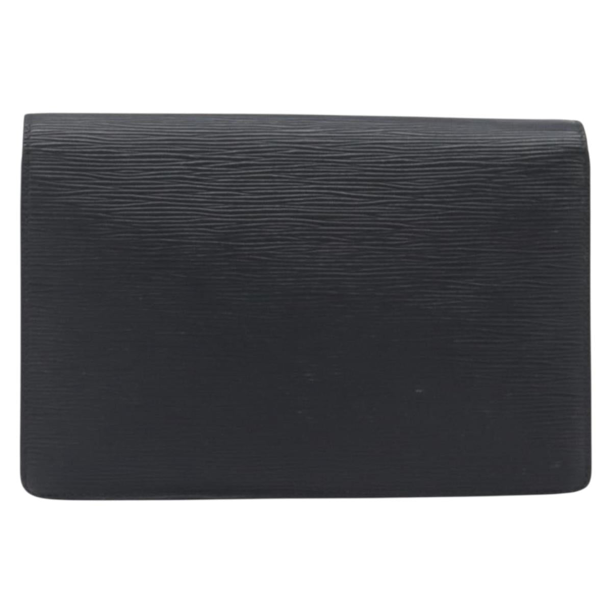 LOUIS VUITTON Epi Serie Dragonne Clutch Bag Black Noir M52612 LV Auth ep16412