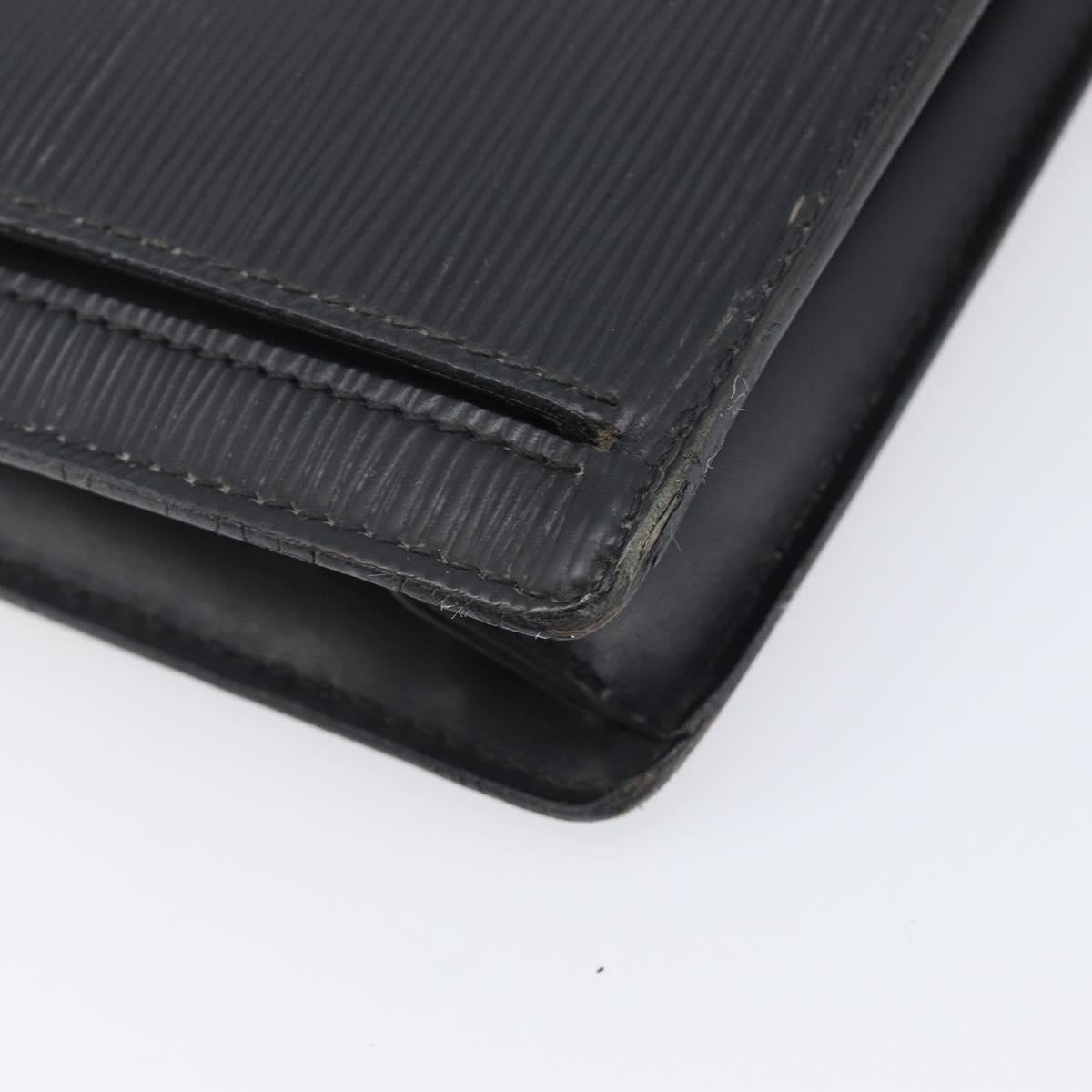 LOUIS VUITTON Epi Serie Dragonne Clutch Bag Black Noir M52612 LV Auth ep16412