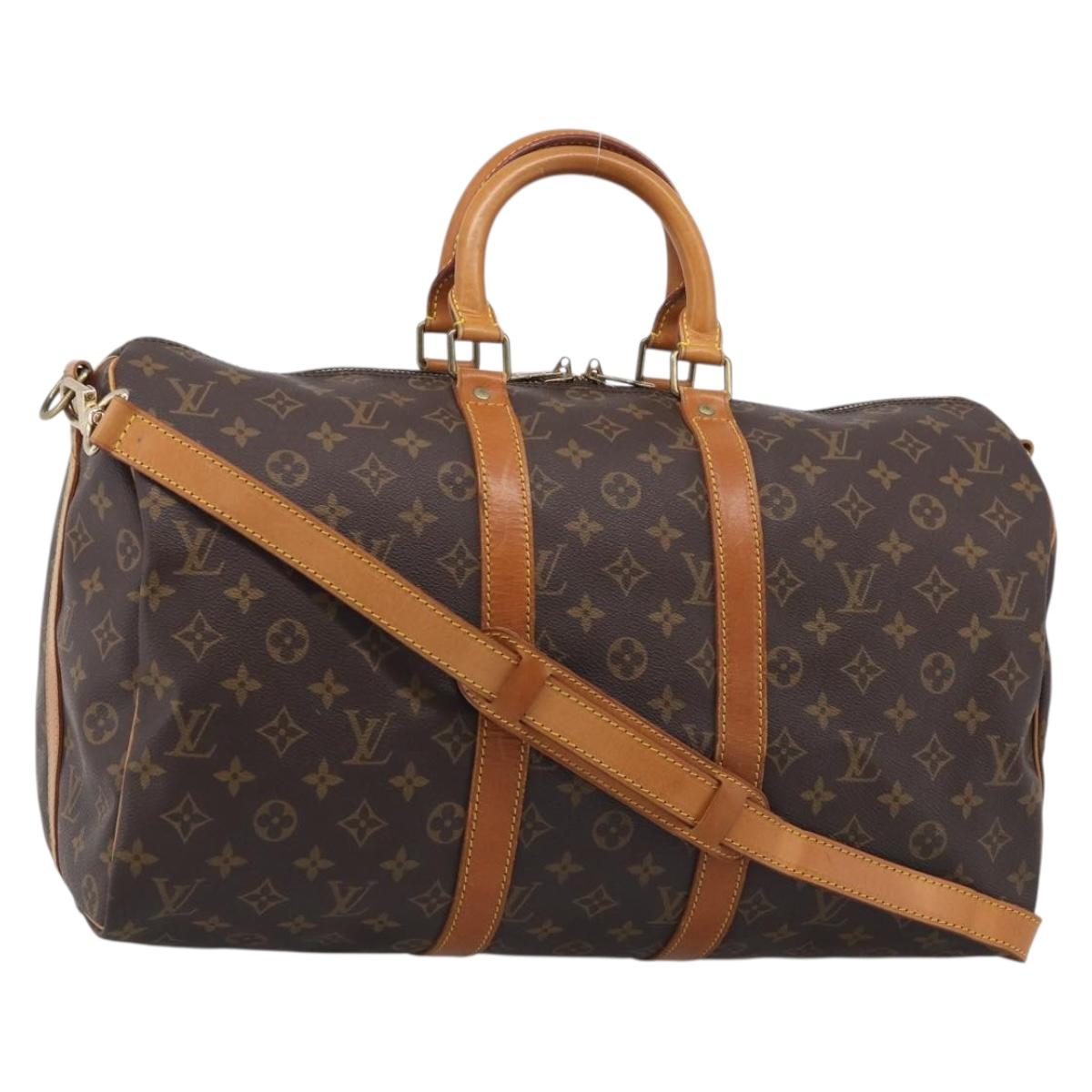 LOUIS VUITTON Monogram Keepall Bandouliere 45 Boston Bag M41418 LV Auth ep16414A