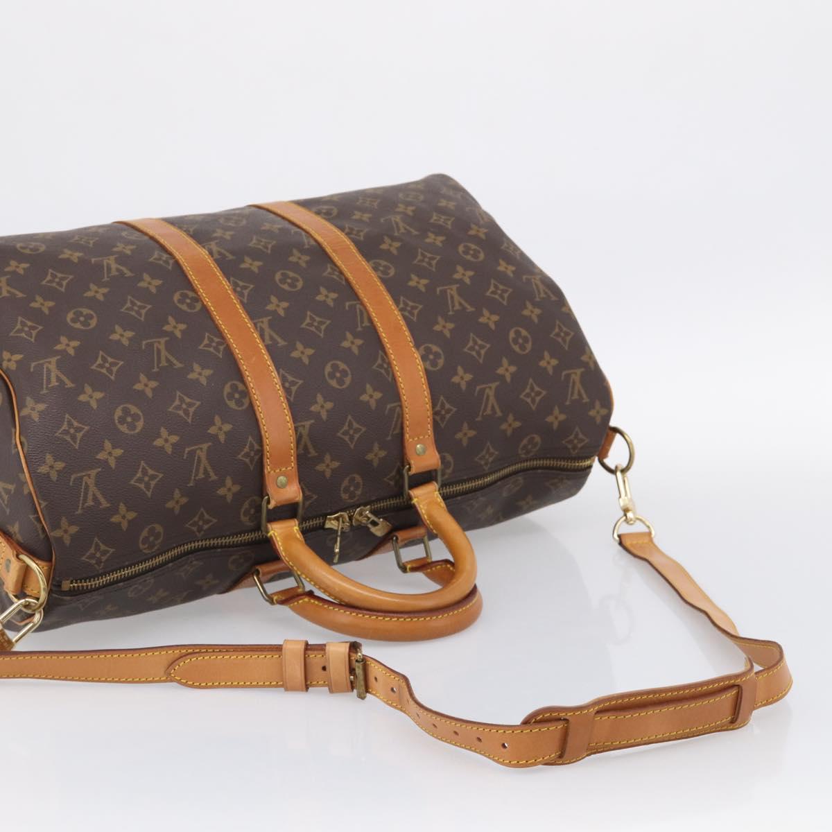 LOUIS VUITTON Monogram Keepall Bandouliere 45 Boston Bag M41418 LV Auth ep16414A