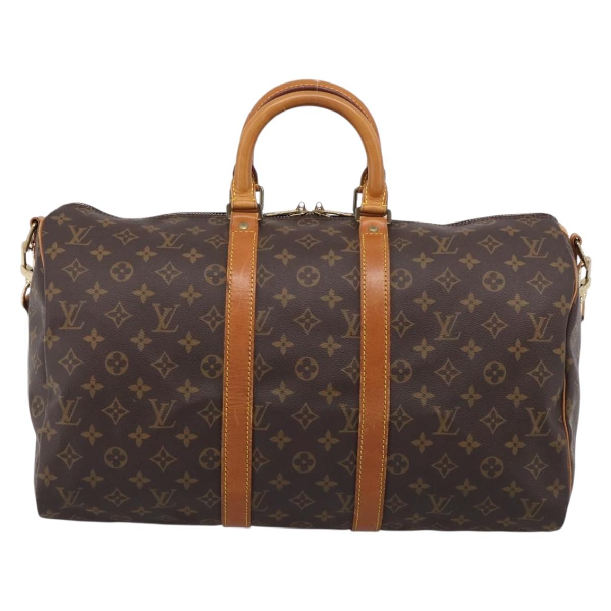 LOUIS VUITTON Monogram Keepall Bandouliere 45 Boston Bag M41418 LV Auth ep16414A