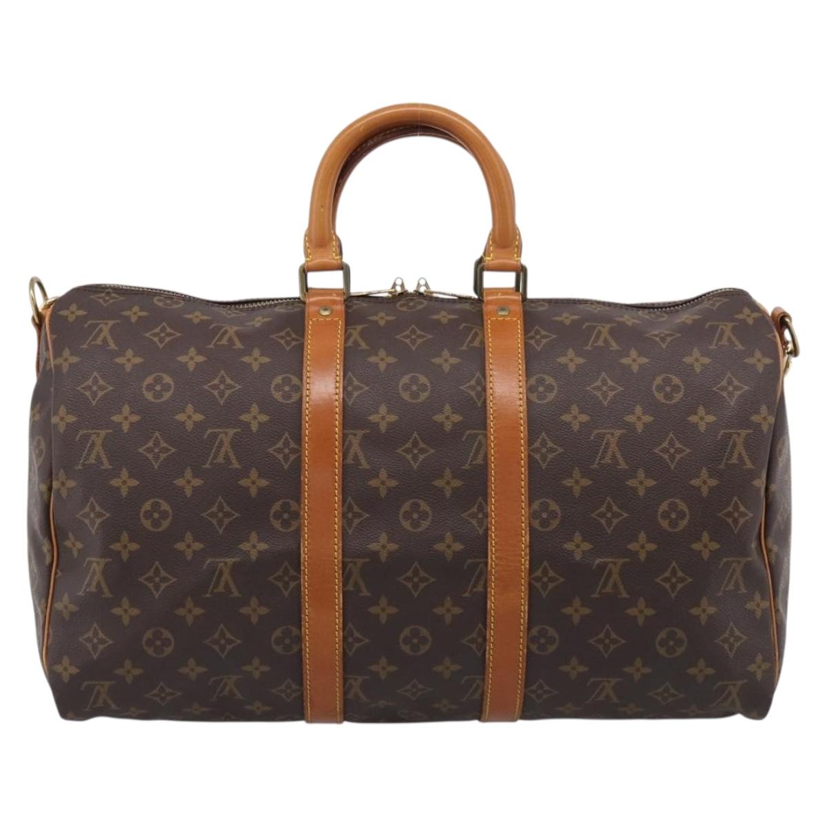 LOUIS VUITTON Monogram Keepall Bandouliere 45 Boston Bag M41418 LV Auth ep16414A