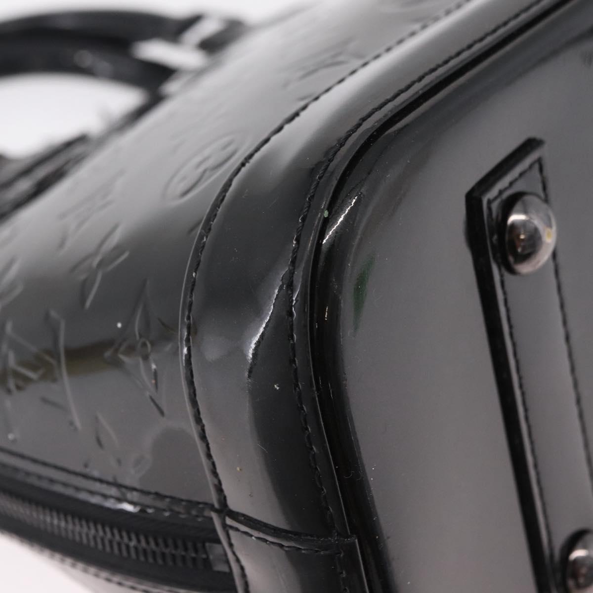 LOUIS VUITTON Monogram Vernis Alma PM Bag Noir Manetic M90061 LV Auth ep16419V