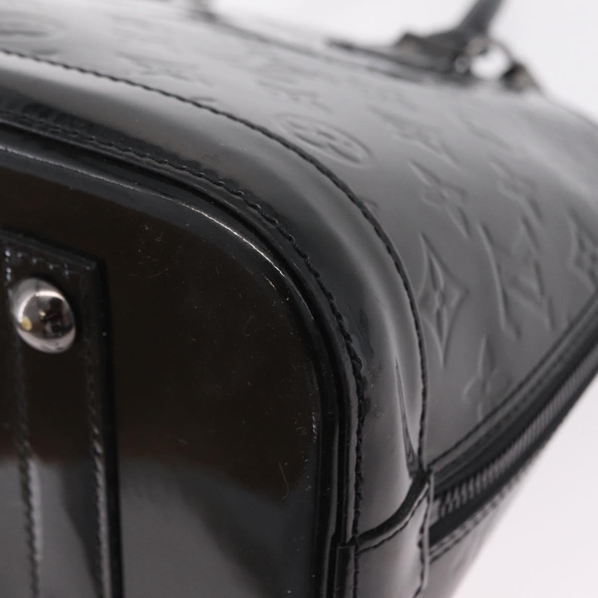 LOUIS VUITTON Monogram Vernis Alma PM Bag Noir Manetic M90061 LV Auth ep16419V