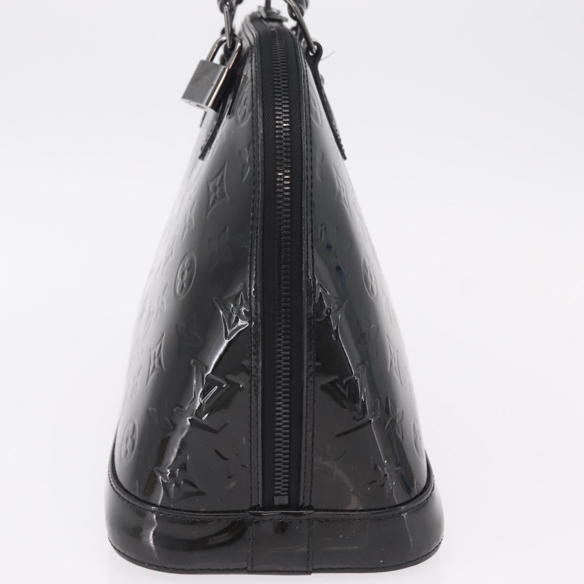 LOUIS VUITTON Monogram Vernis Alma PM Bag Noir Manetic M90061 LV Auth ep16419V