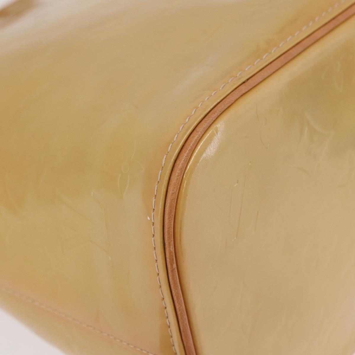 LOUIS VUITTON Monogram Vernis Houston Hand Bag Beige M91004 LV Auth ep16420A