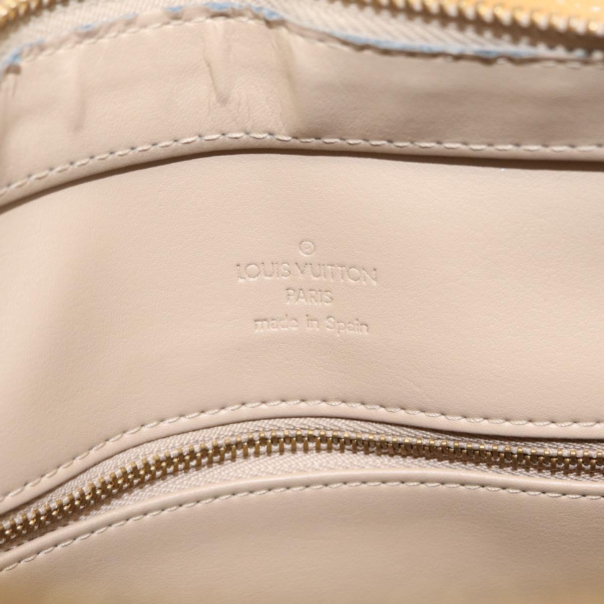 LOUIS VUITTON Monogram Vernis Houston Hand Bag Beige M91004 LV Auth ep16420A