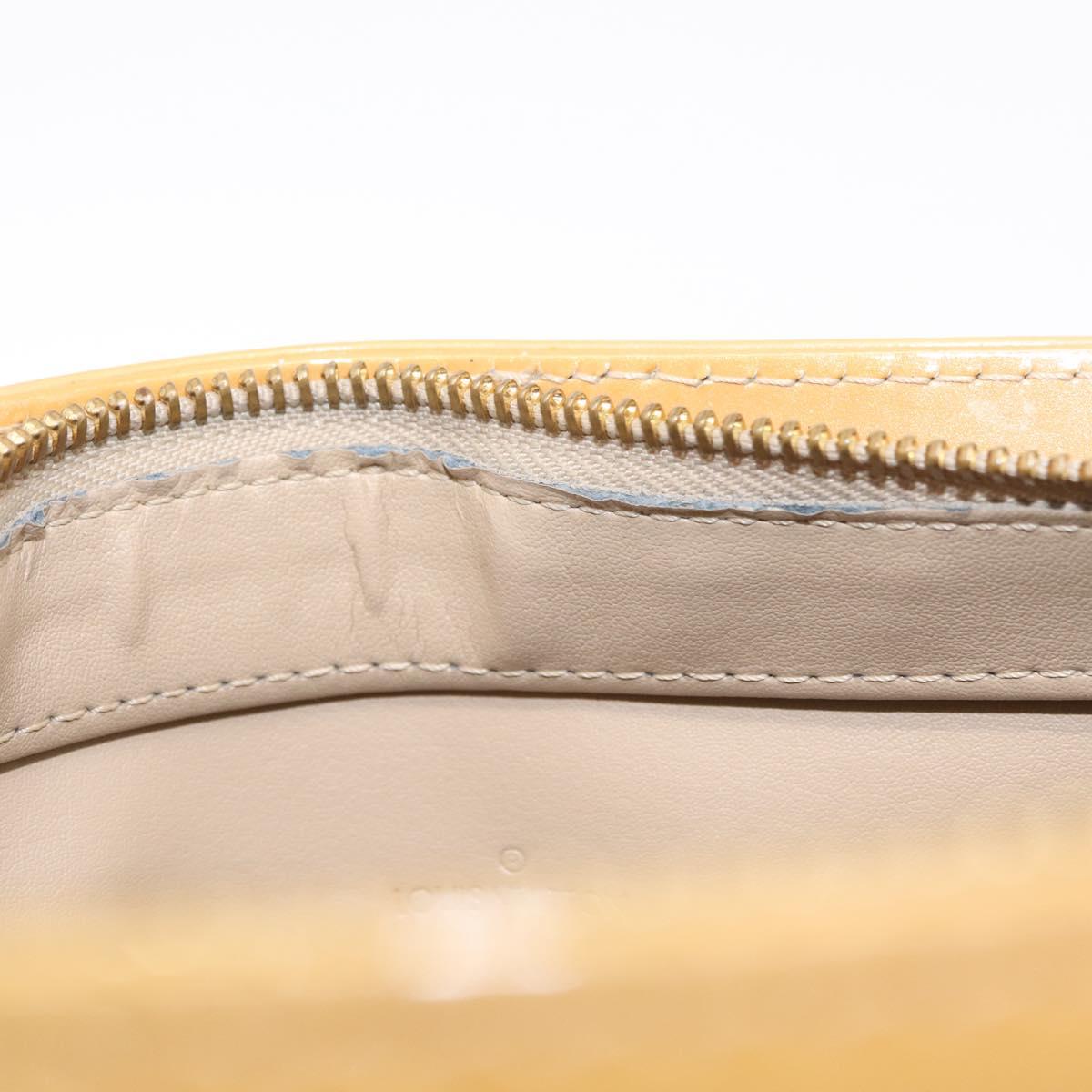 LOUIS VUITTON Monogram Vernis Houston Hand Bag Beige M91004 LV Auth ep16420A