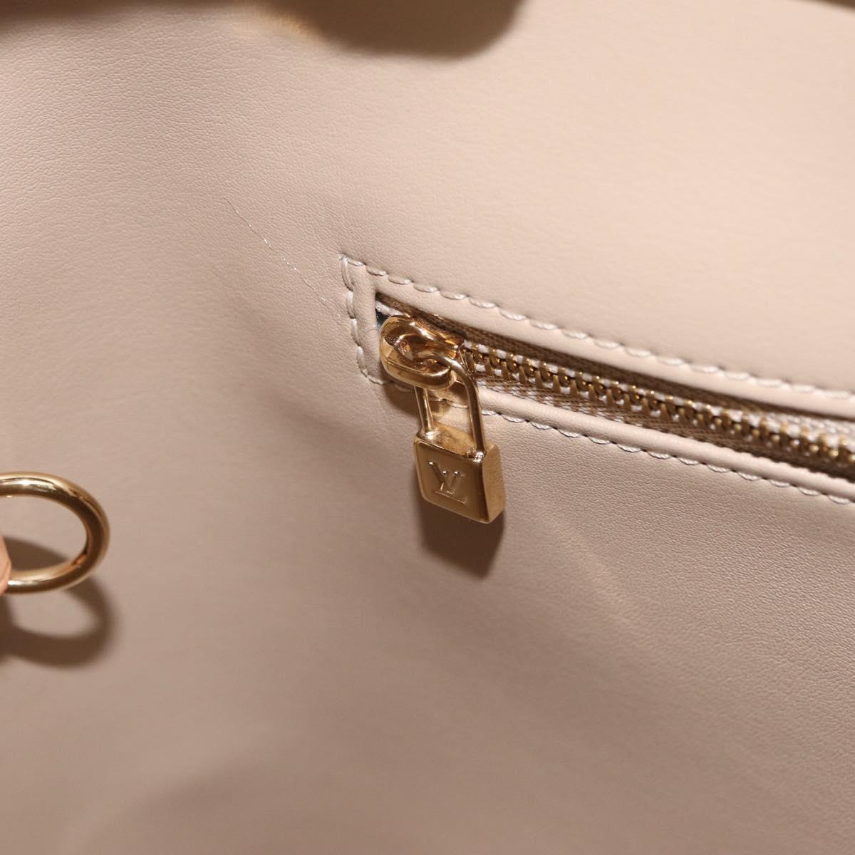LOUIS VUITTON Monogram Vernis Houston Hand Bag Beige M91004 LV Auth ep16420A