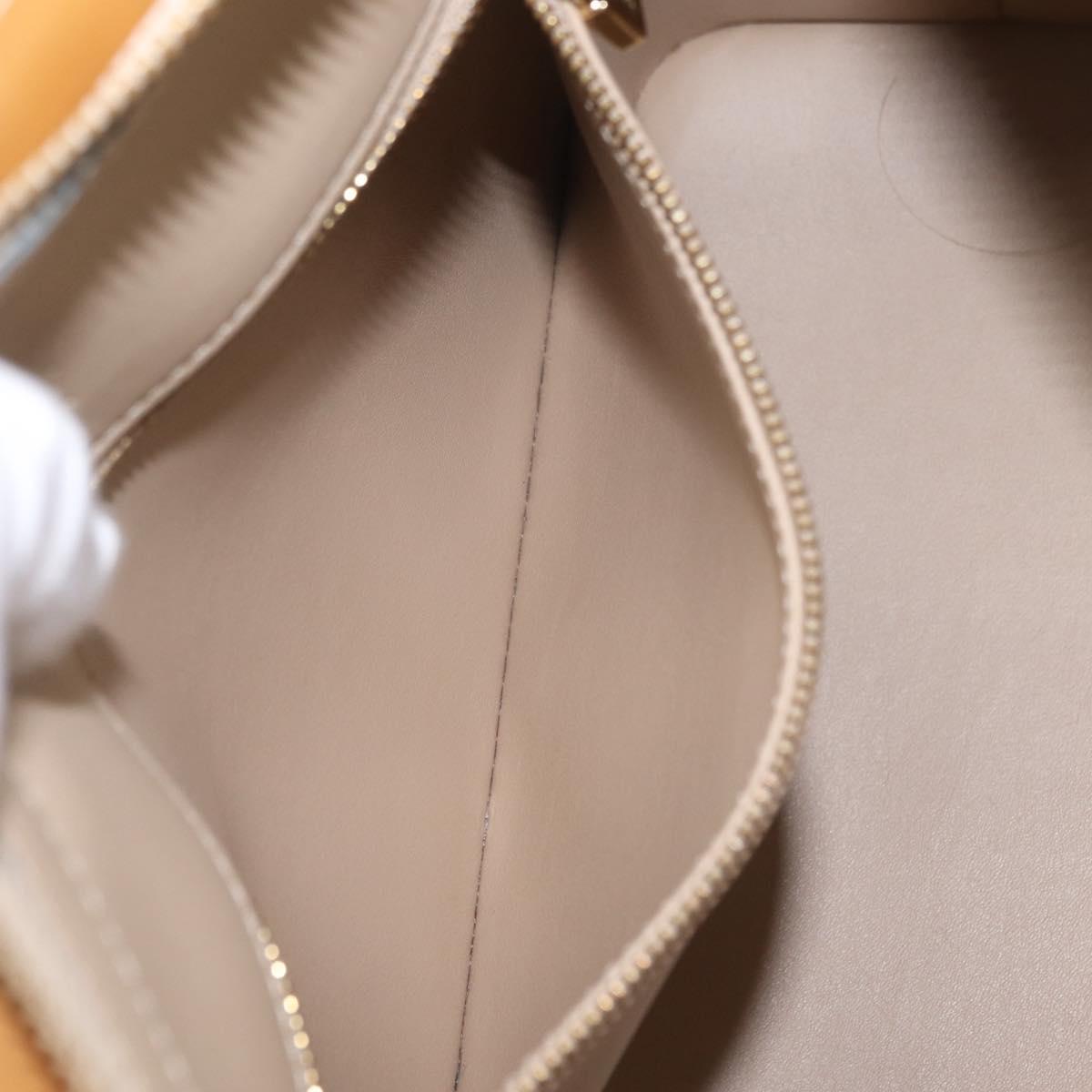 LOUIS VUITTON Monogram Vernis Houston Hand Bag Beige M91004 LV Auth ep16420A