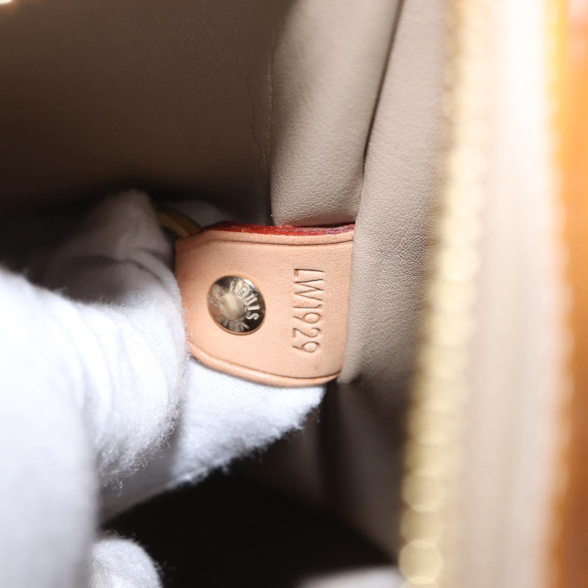 LOUIS VUITTON Monogram Vernis Houston Hand Bag Beige M91004 LV Auth ep16420A