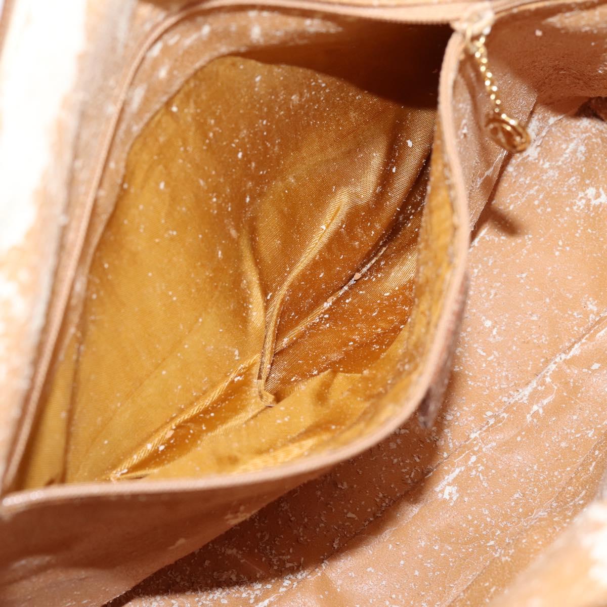 GUCCI Bamboo Shoulder Bag Leather Brown Gold Auth ep16426