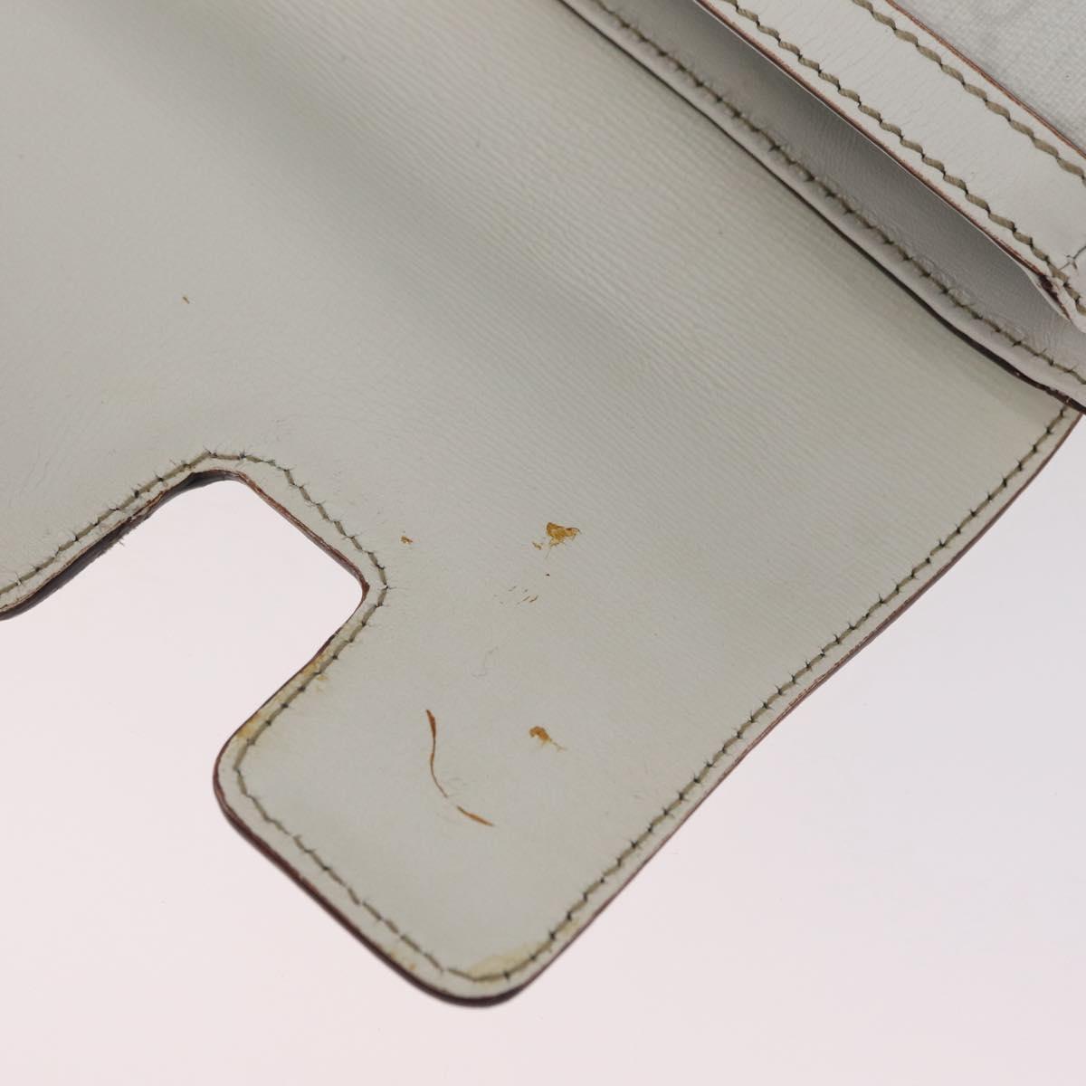 GUCCI GG Supreme Sherry Line Hand Bag PVC White Gold Auth ep16430A