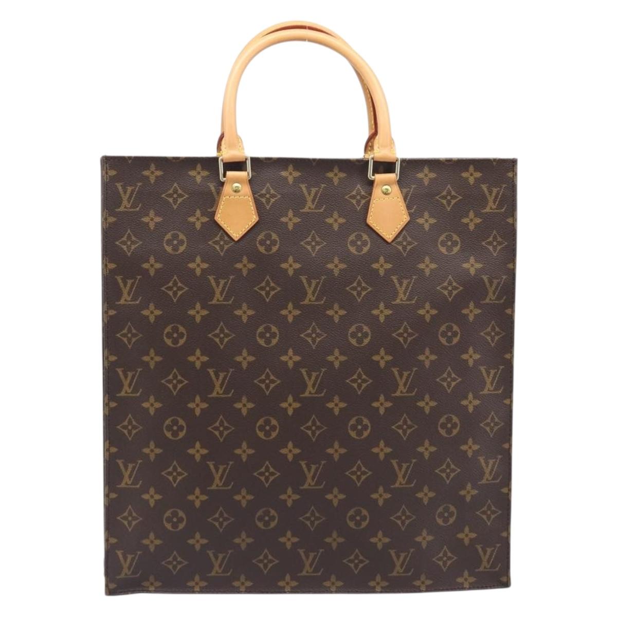 LOUIS VUITTON Monogram Sac Plat Hand Bag M51140 LV Auth ep16431V