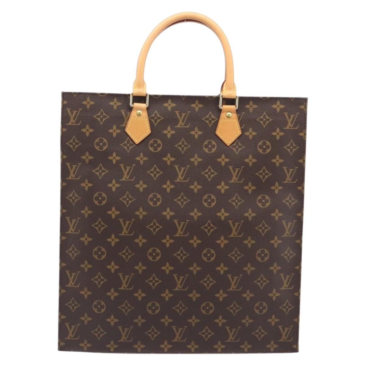 LOUIS VUITTON Monogram Sac Plat Hand Bag M51140 LV Auth ep16431V
