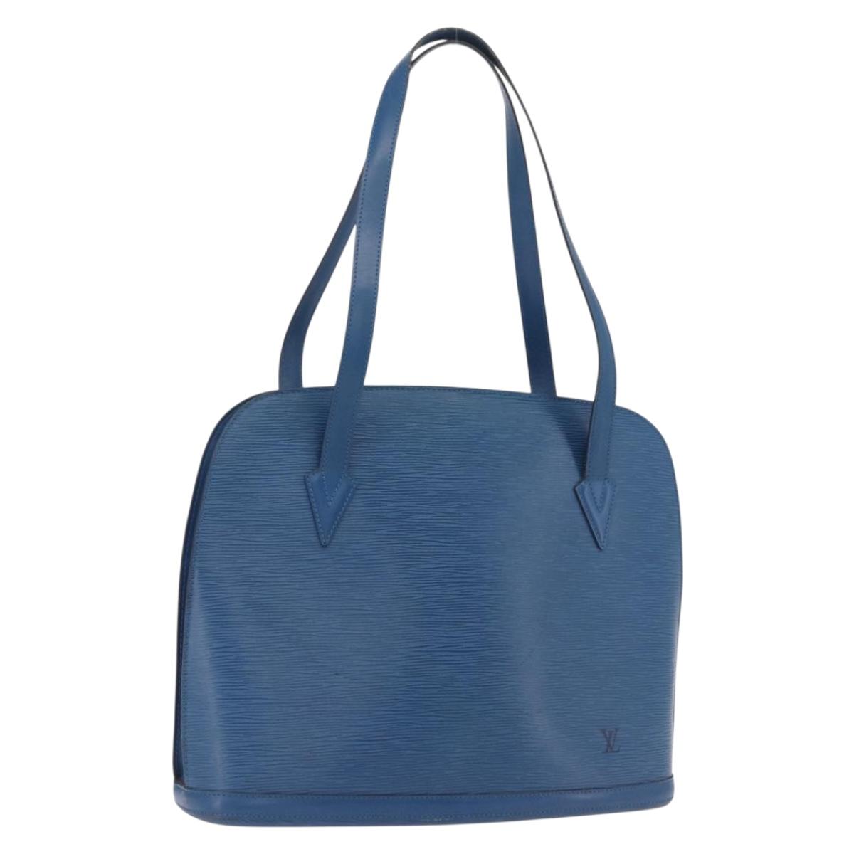 LOUIS VUITTON Epi Lussac Shoulder Bag Blue M52285 LV Auth ep16433