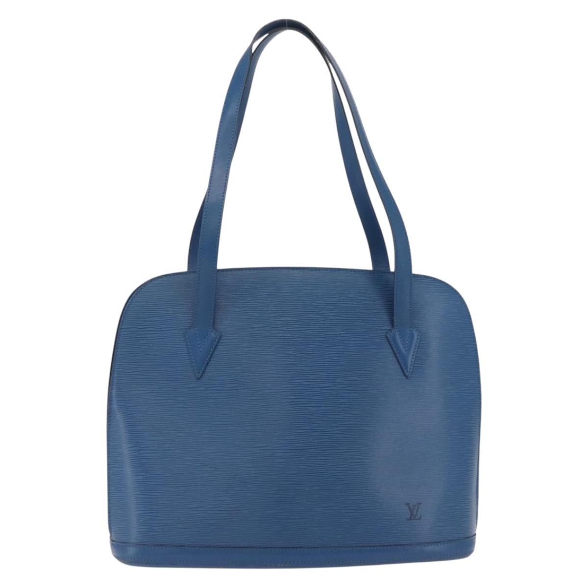 LOUIS VUITTON Epi Lussac Shoulder Bag Blue M52285 LV Auth ep16433