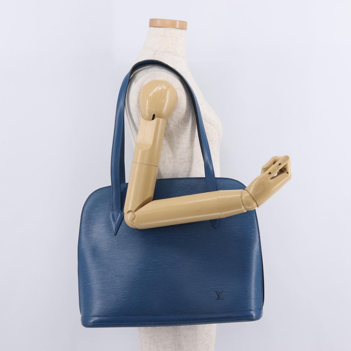 LOUIS VUITTON Epi Lussac Shoulder Bag Blue M52285 LV Auth ep16433