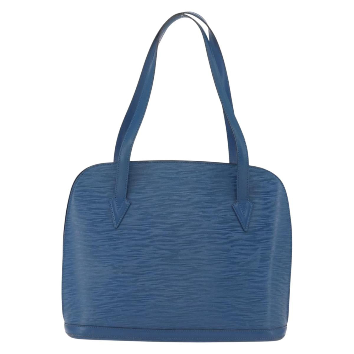 LOUIS VUITTON Epi Lussac Shoulder Bag Blue M52285 LV Auth ep16433