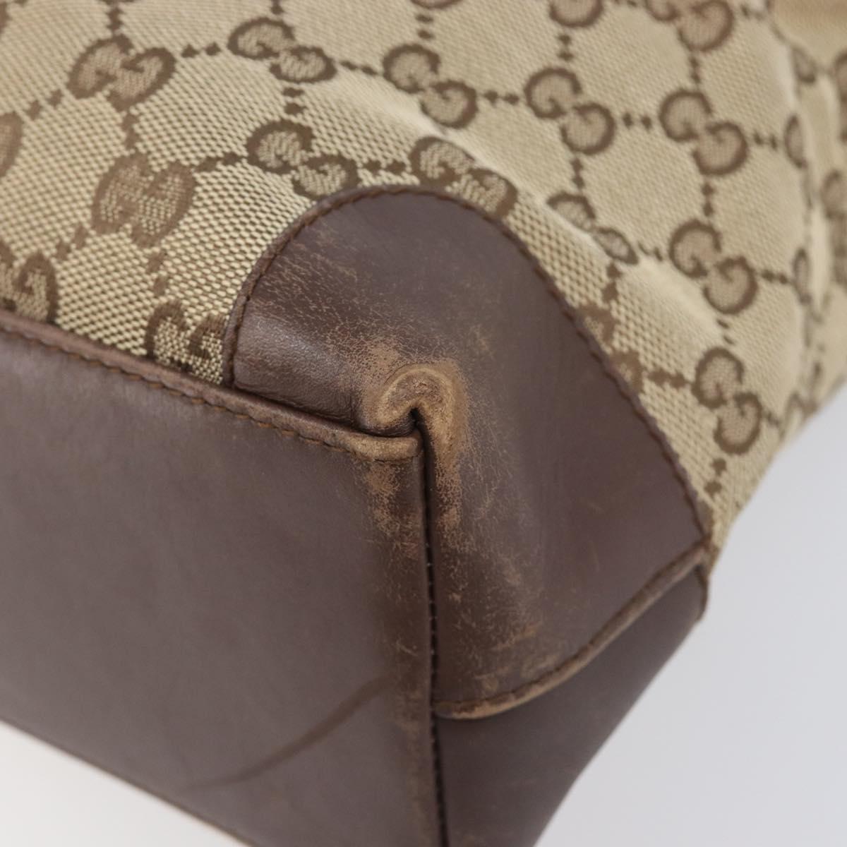 GUCCI GG Canvas Tote Bag Beige Gold 002 1119 Auth ep16438