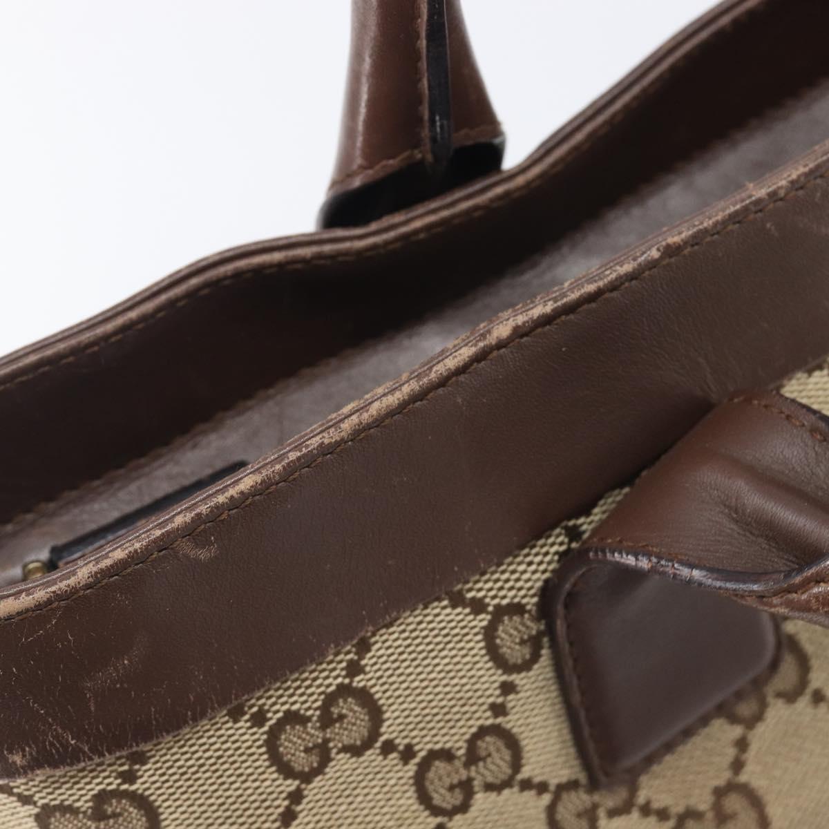 GUCCI GG Canvas Tote Bag Beige Gold 002 1119 Auth ep16438