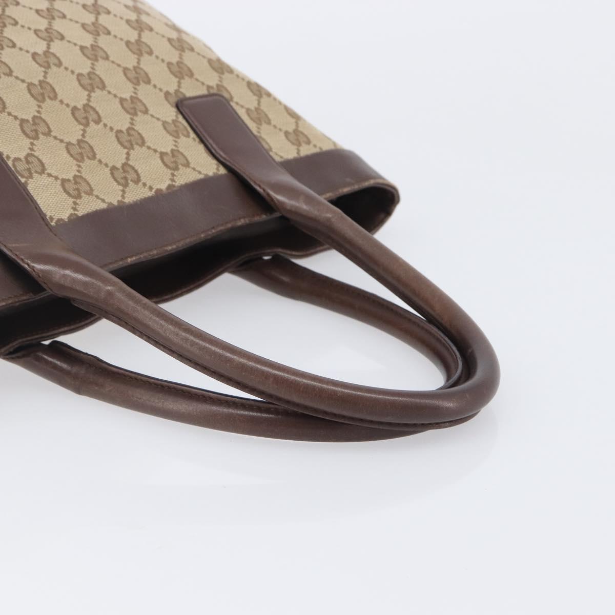 GUCCI GG Canvas Tote Bag Beige Gold 002 1119 Auth ep16438