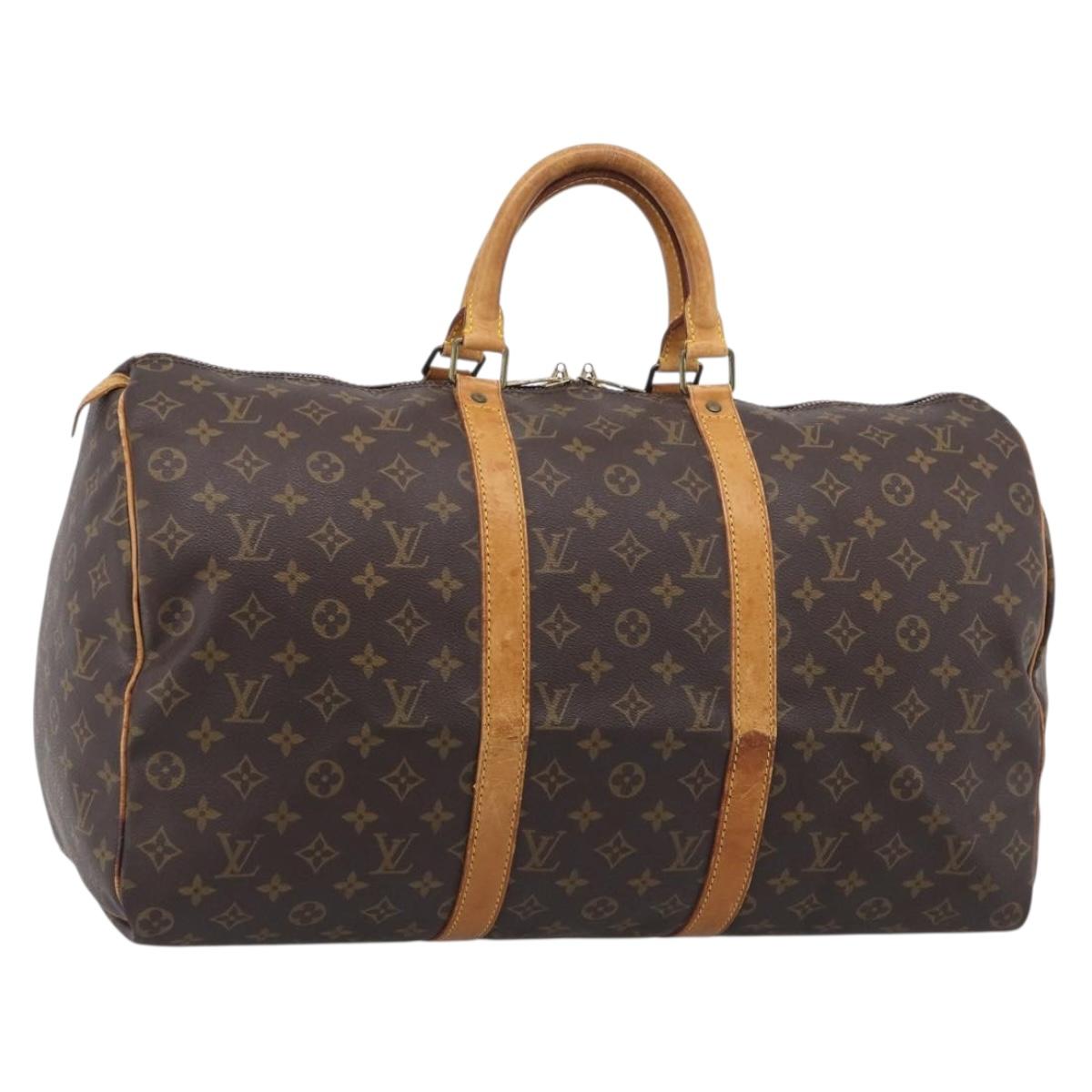 LOUIS VUITTON Monogram Keepall 50 Boston Bag M41426 LV Auth ep16442