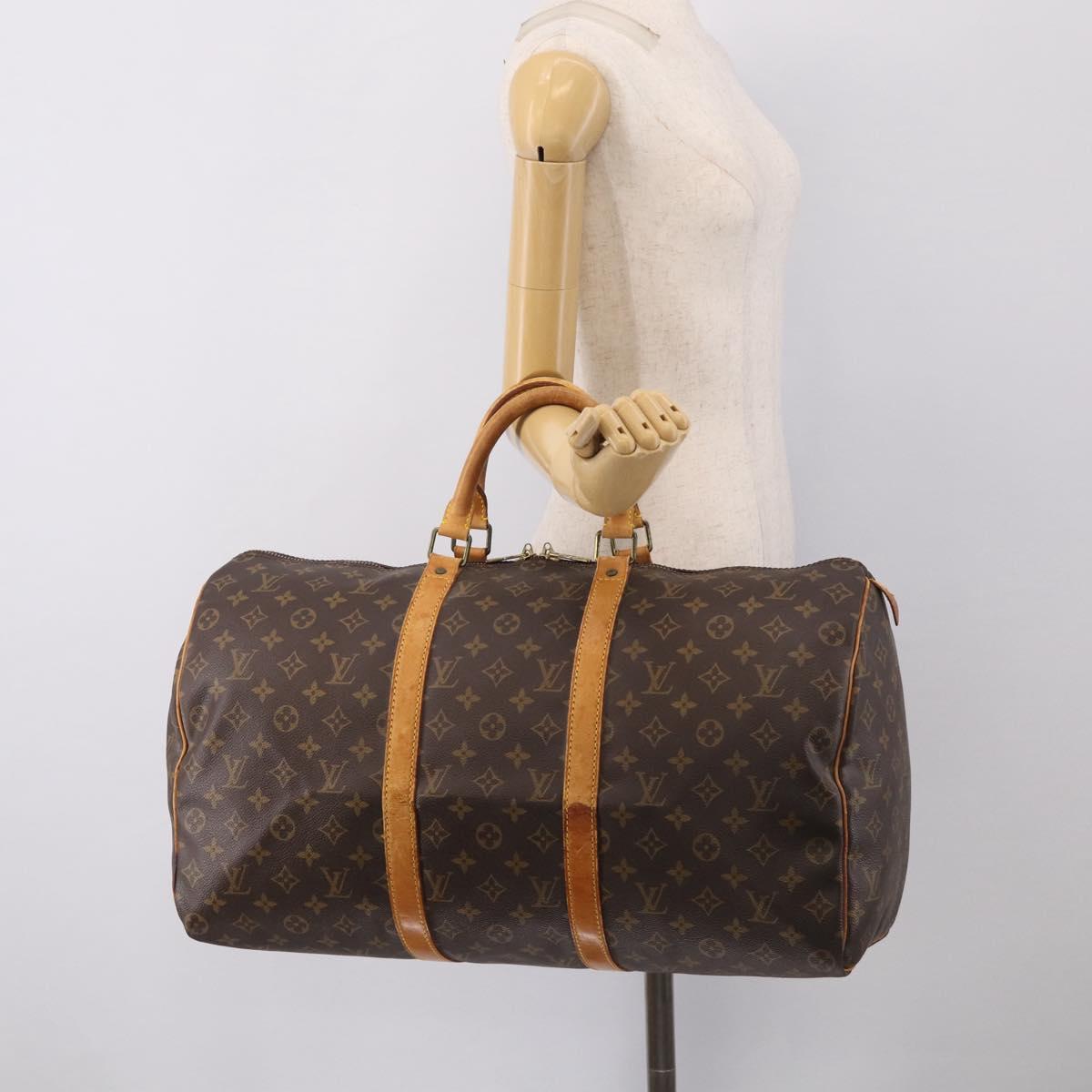 LOUIS VUITTON Monogram Keepall 50 Boston Bag M41426 LV Auth ep16442