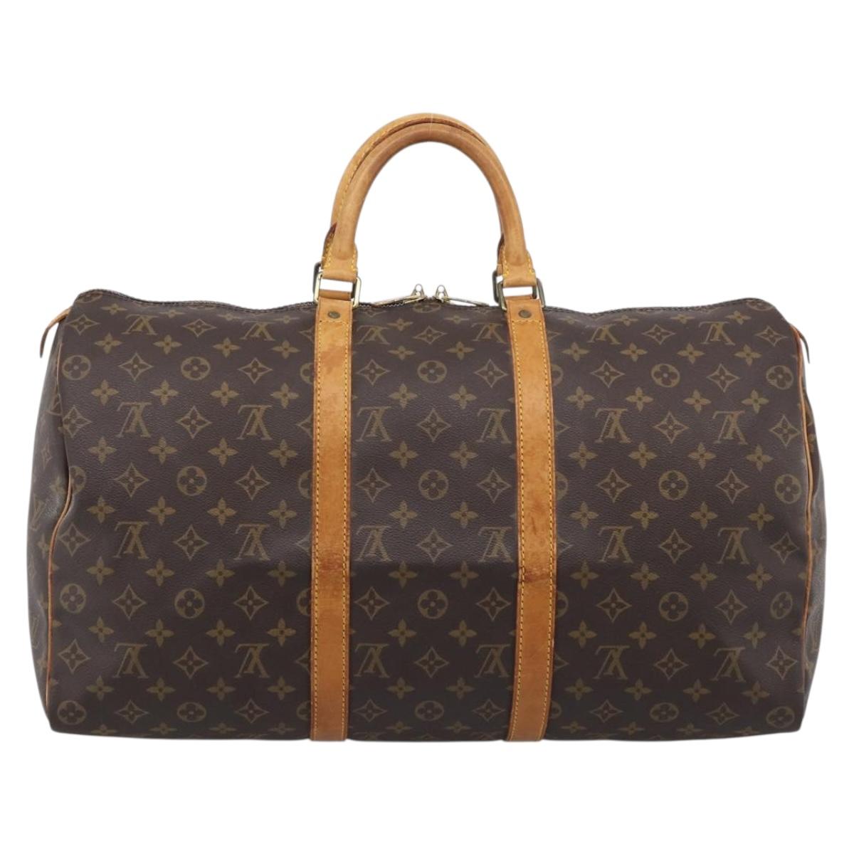 LOUIS VUITTON Monogram Keepall 50 Boston Bag M41426 LV Auth ep16442
