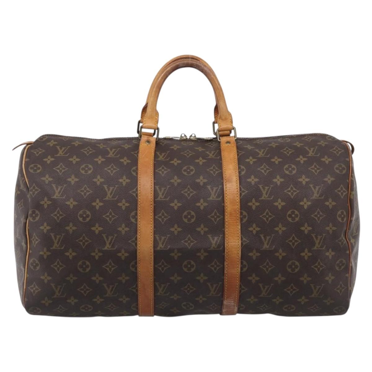 LOUIS VUITTON Monogram Keepall 50 Boston Bag M41426 LV Auth ep16443