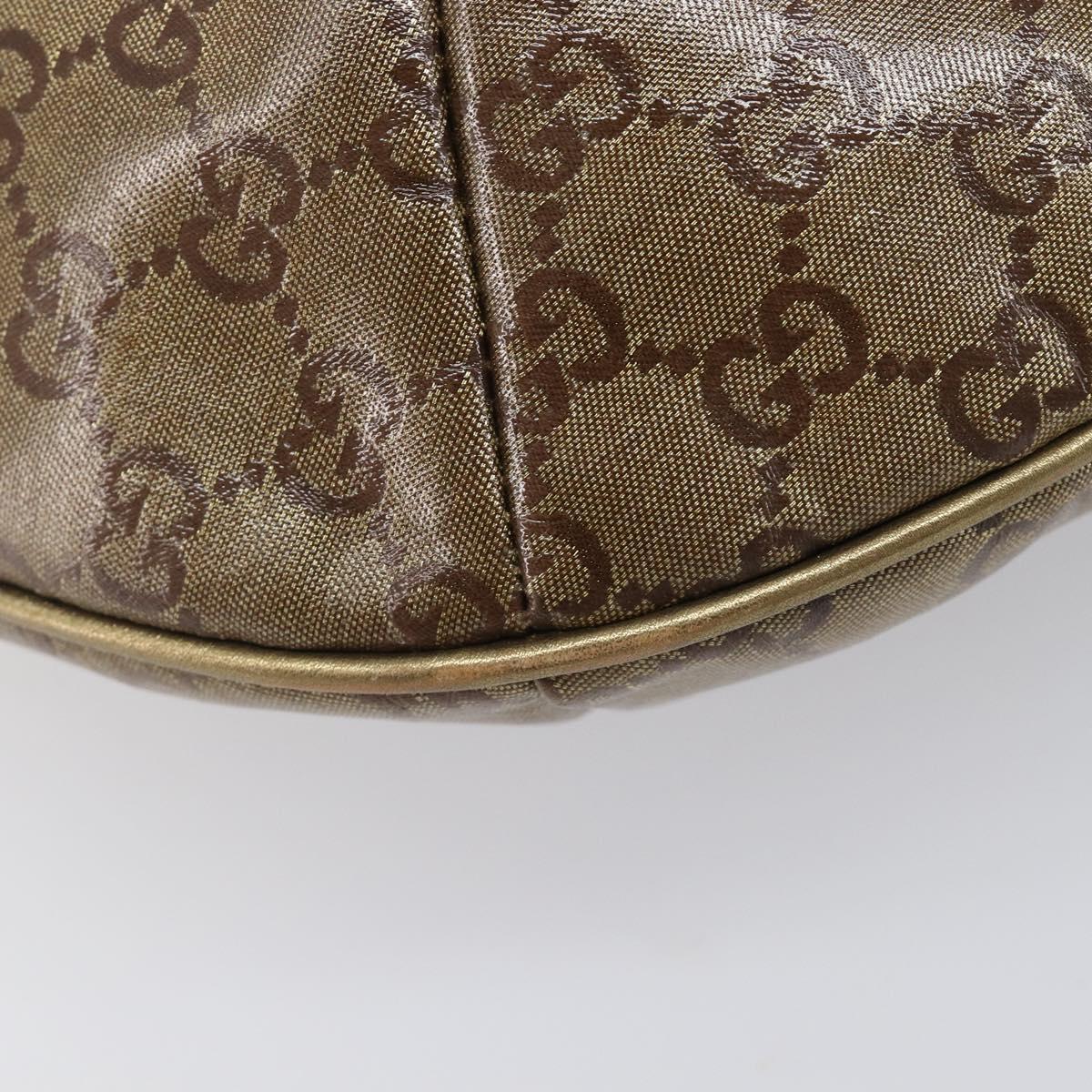 GUCCI GG Crystal Sherry Line Shoulder Bag Coated Canvas Gold 181092 Auth ep16456