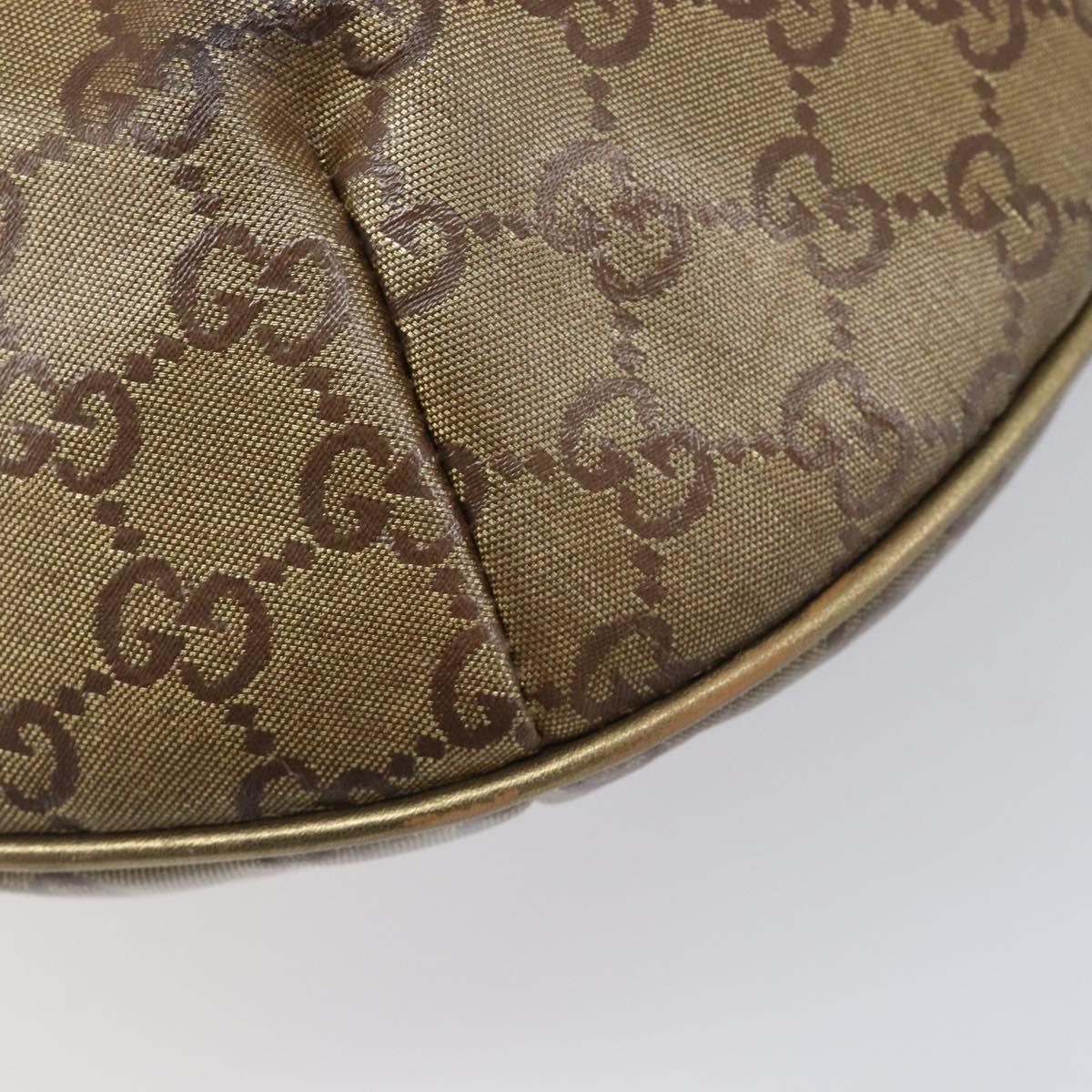 GUCCI GG Crystal Sherry Line Shoulder Bag Coated Canvas Gold 181092 Auth ep16456