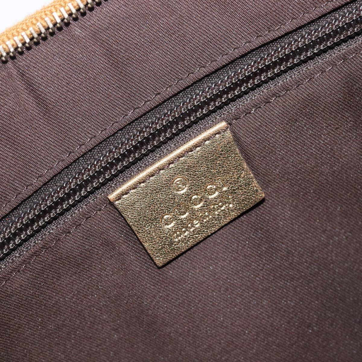 GUCCI GG Crystal Sherry Line Shoulder Bag Coated Canvas Gold 181092 Auth ep16456