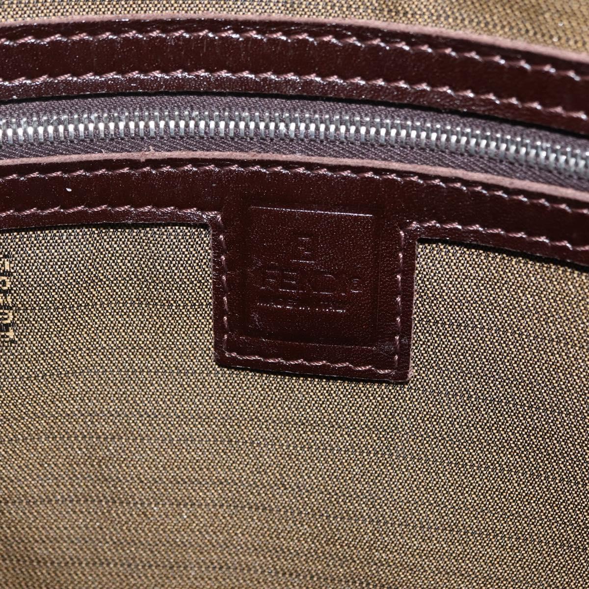 FENDI Zucca Canvas Hand Bag Black Brown Auth ep16462A