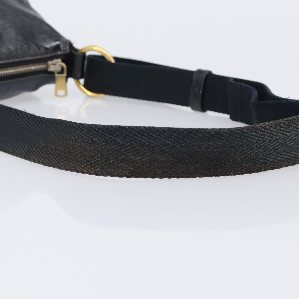 Saint Laurent Shoulder Bag Patent Leather Black Gold Auth ep16470