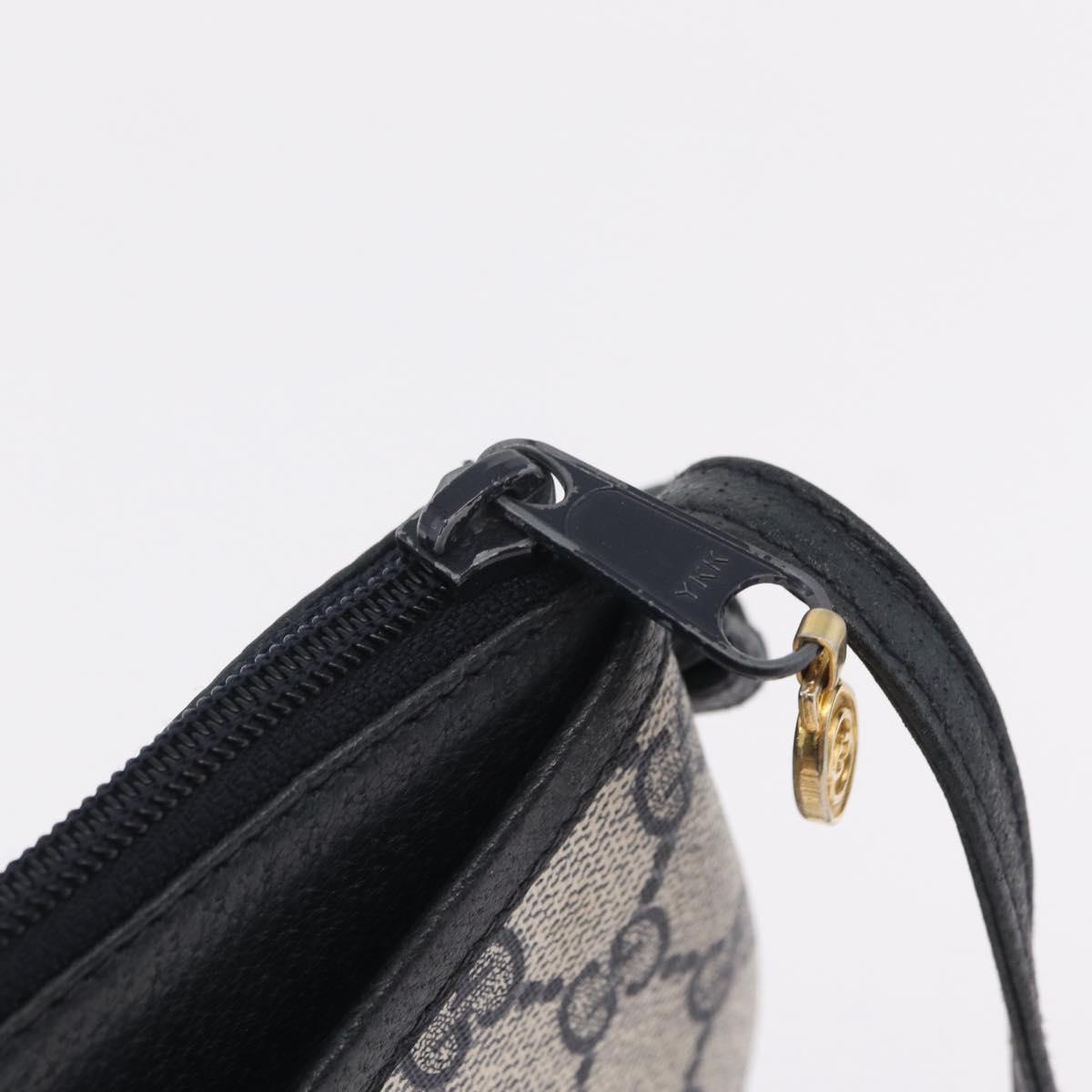 GUCCI GG Supreme Shoulder Bag PVC Navy Gold 378 02 020 Auth ep16478