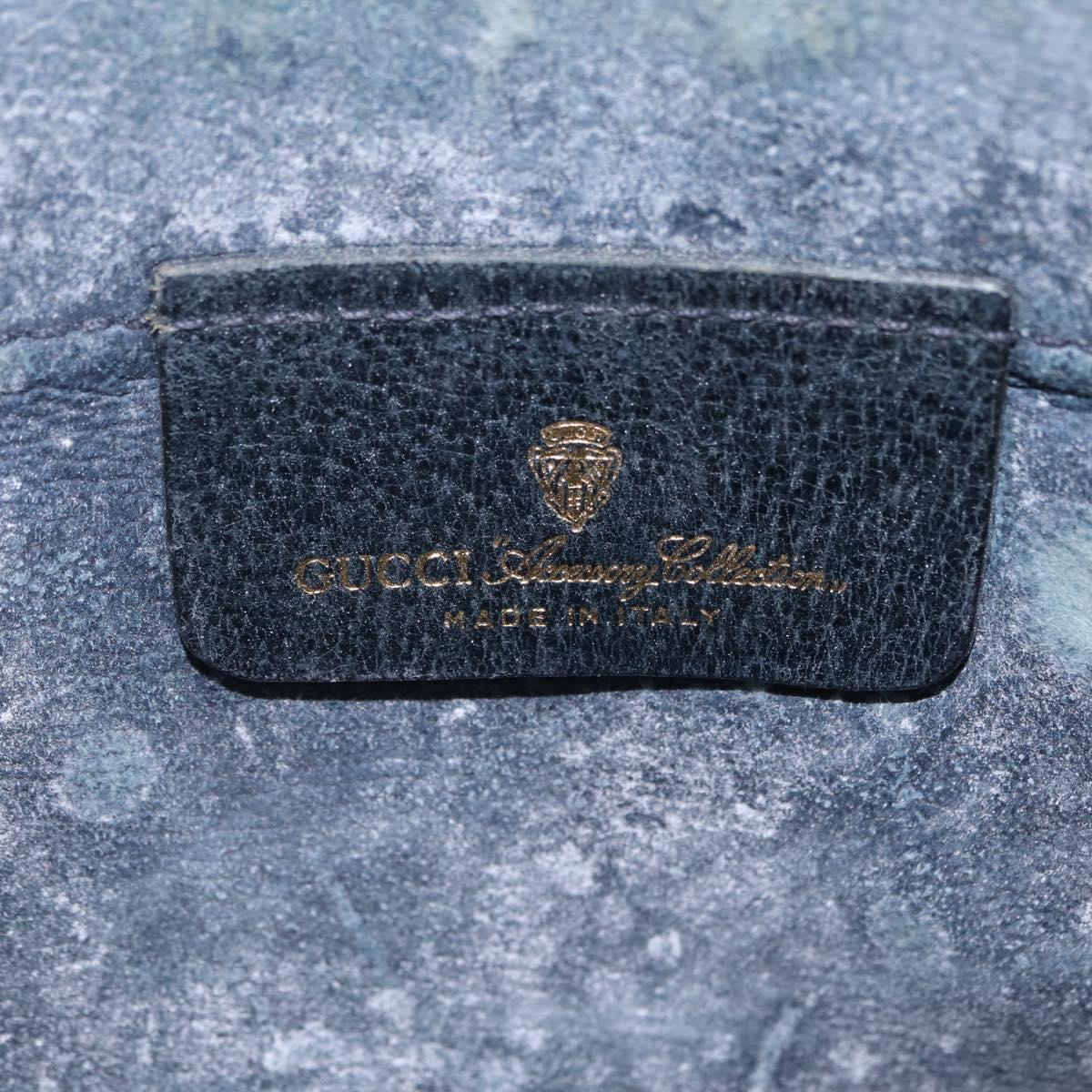 GUCCI GG Supreme Shoulder Bag PVC Navy Gold 378 02 020 Auth ep16478