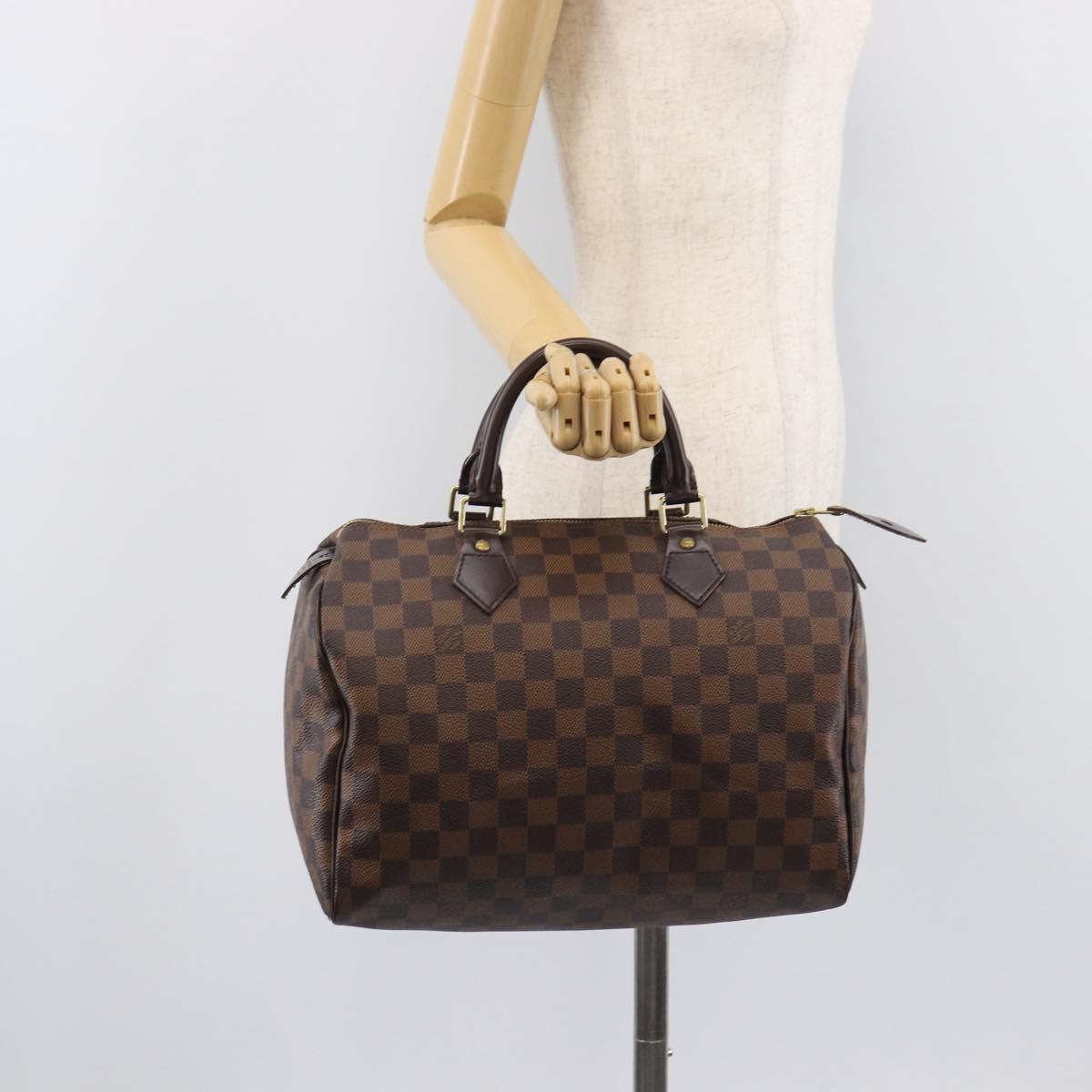 LOUIS VUITTON Damier Ebene Speedy 30 Hand Bag N41364 LV Auth ep16491V