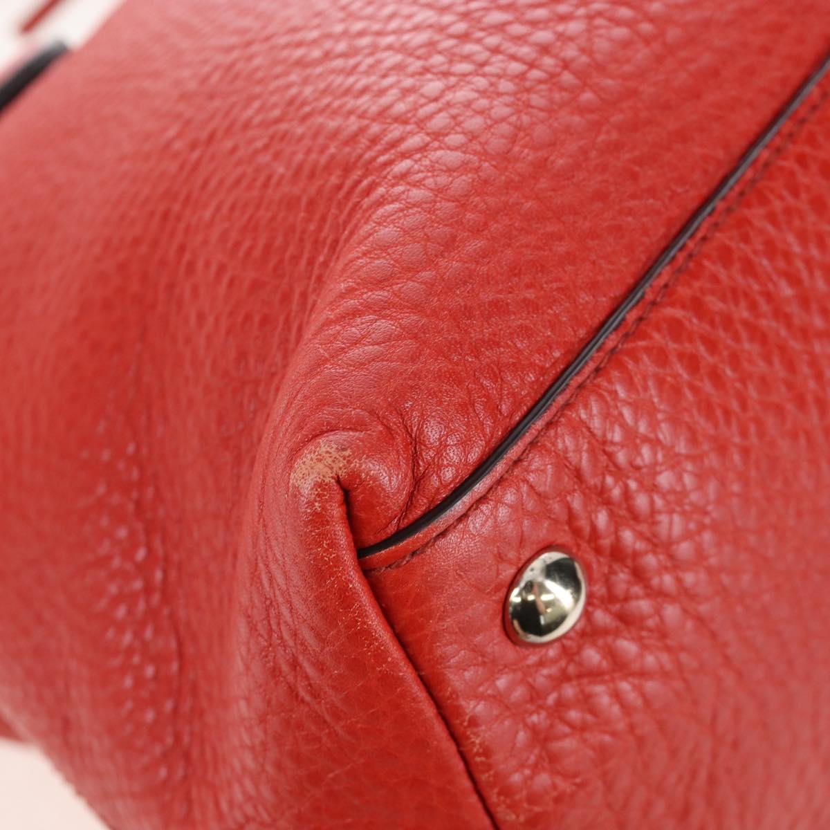GUCCI Soho Hand Bag Leather 2way Orange Gold 308362 Auth ep16493A