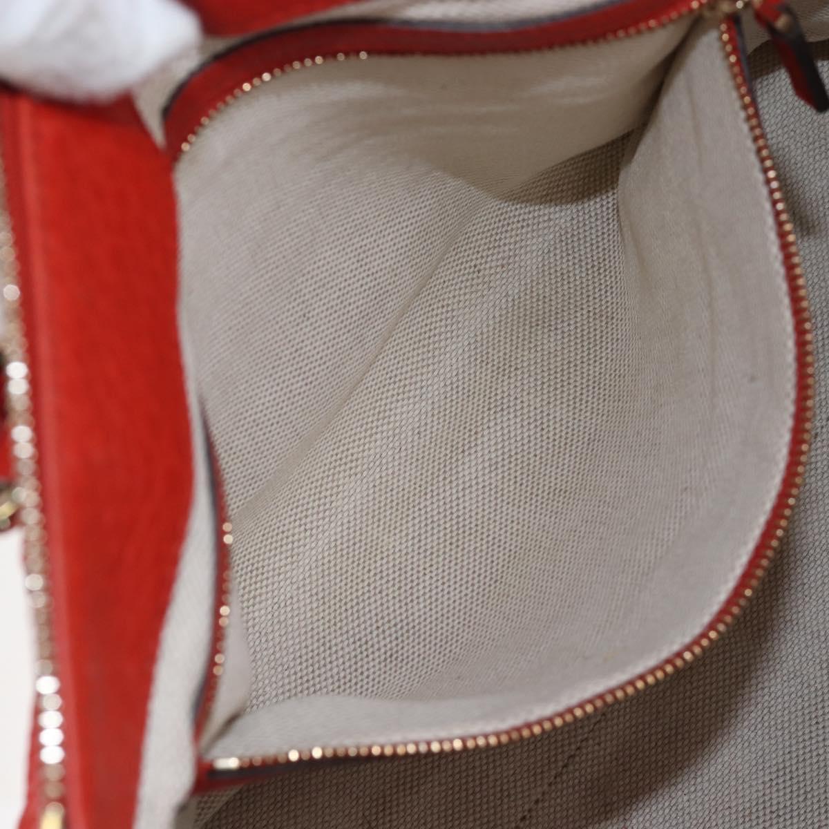 GUCCI Soho Hand Bag Leather 2way Orange Gold 308362 Auth ep16493A